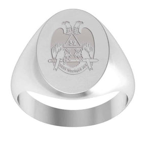 32nd Degree Scottish Rite Ring - Wings Down Sterling Silver - Bricks Masons