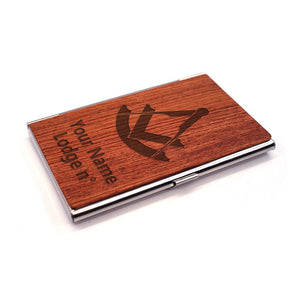 Past Master Blue Lodge Business Card Holder - (RFID Protection) - Bricks Masons