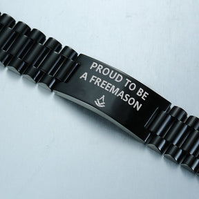 Past Master Blue Lodge Bracelet - Stainless Steel - Bricks Masons