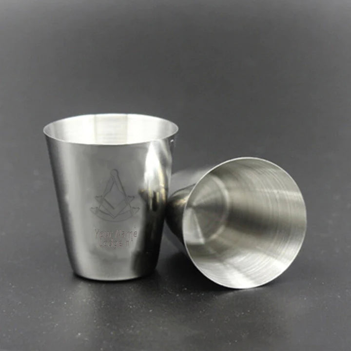 Past Master Blue Lodge Cups - Stainless Steel - Bricks Masons