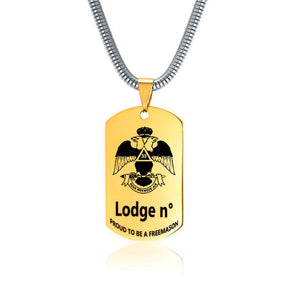 33rd Degree Scottish Rite Necklace - Wings Down Various Colors - Bricks Masons