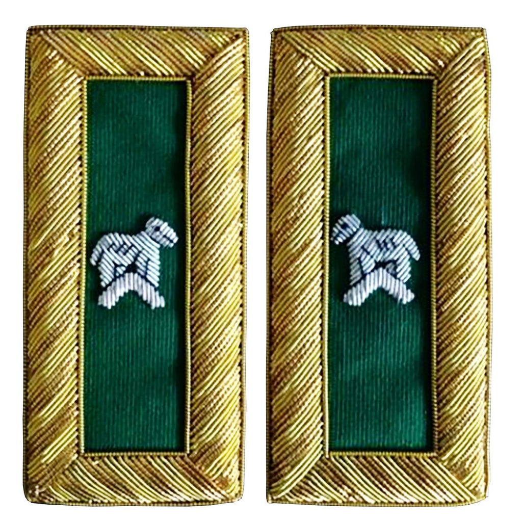 Generalissimo Knights Templar Commandery Frock Coat Shoulder Board - Bullion Embroidery - Bricks Masons