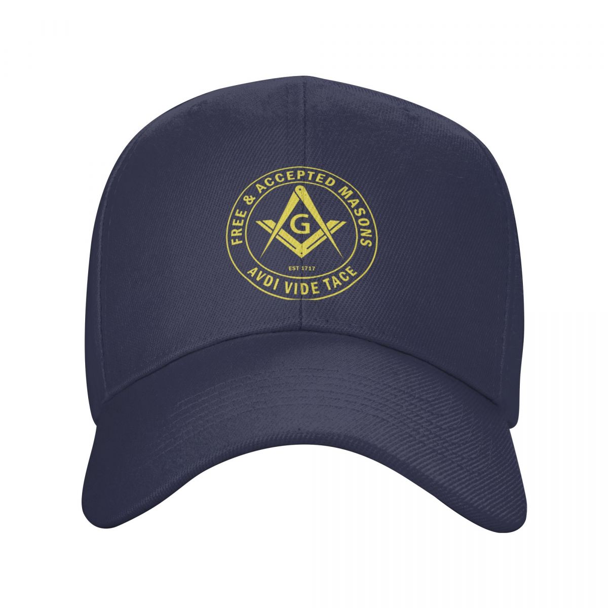 Master Mason Blue Lodge Baseball Cap - AVDI VIDE TACE Free Accepted Masons (Multiple Colors) - Bricks Masons