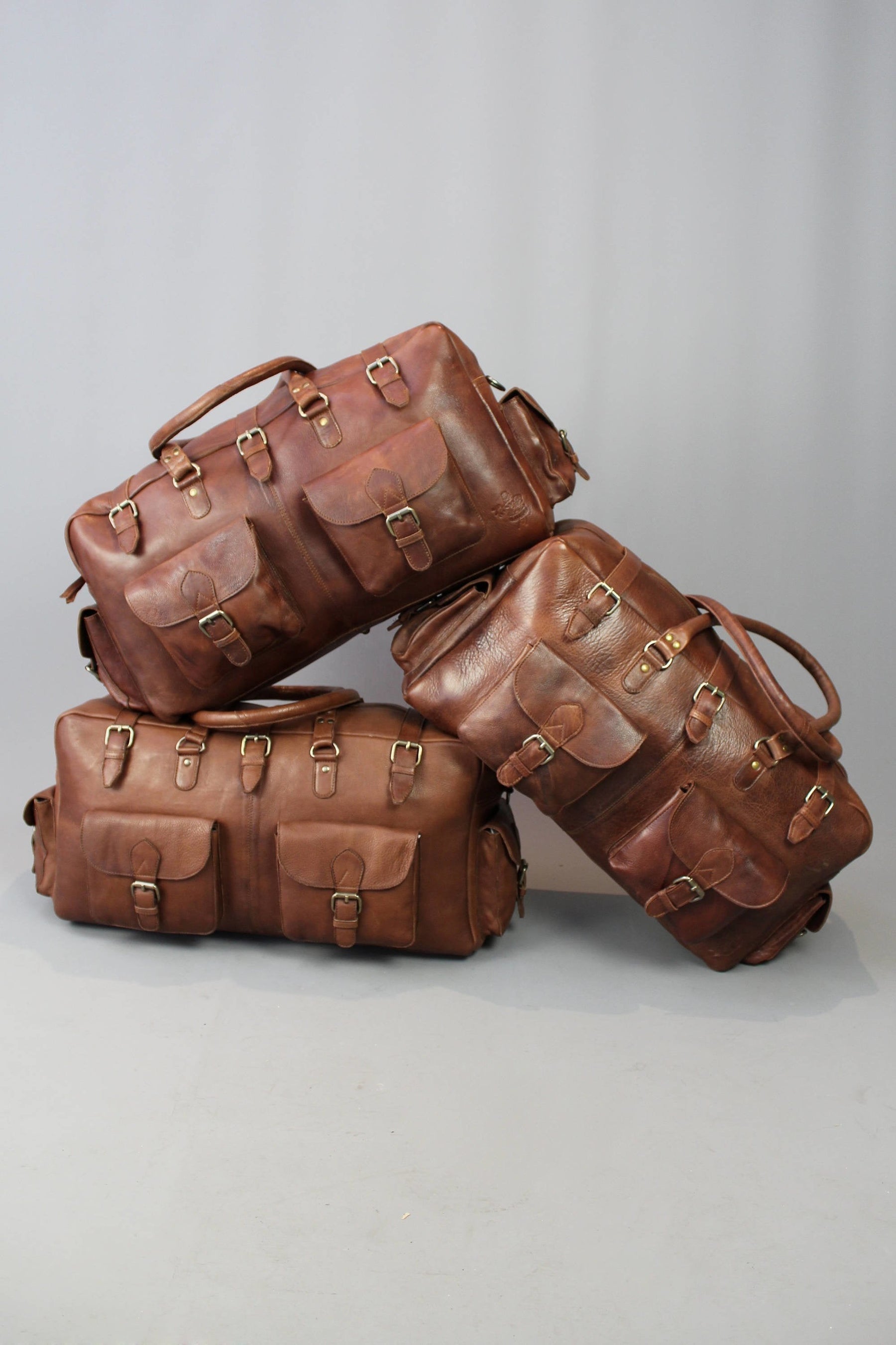 Order of Malta Travel Bag - Conker Brown Leather - Bricks Masons