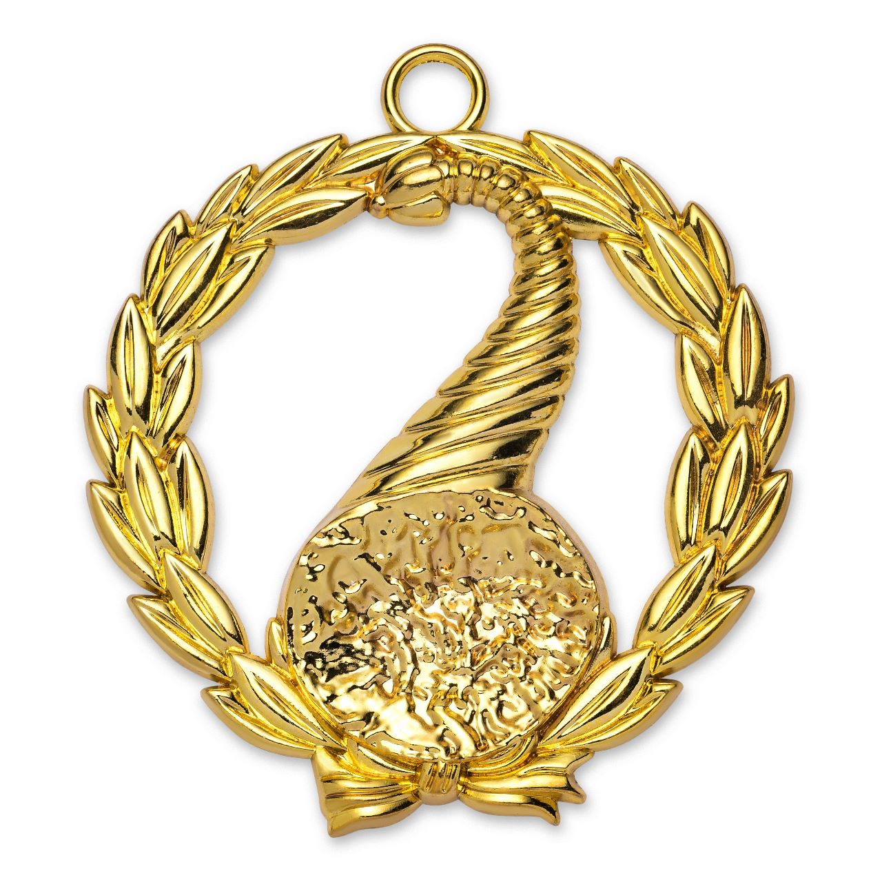 Junior Steward Blue Lodge Grand Officer Collar Jewel - Gold Plated - Bricks Masons