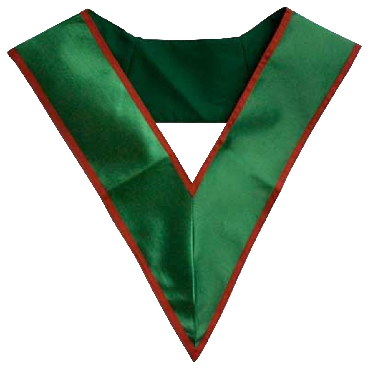 29th Degree Scottish Rite Collar - Green Moire with Red borders - Bricks Masons