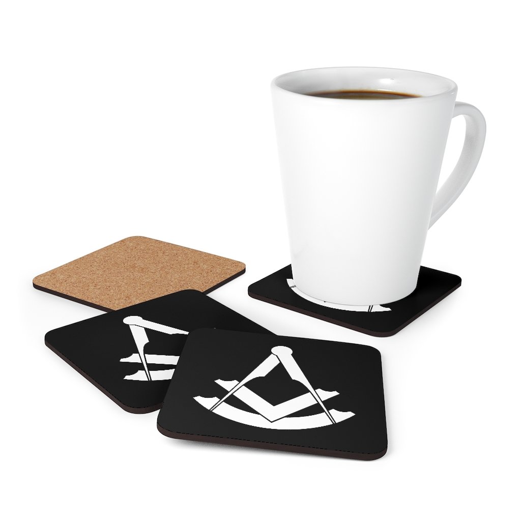 Past Master Blue Lodge Coaster - Black & White - Bricks Masons