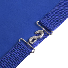 Junior Deacon Blue Lodge Officer Apron - Royal Blue With White Fringe - Bricks Masons