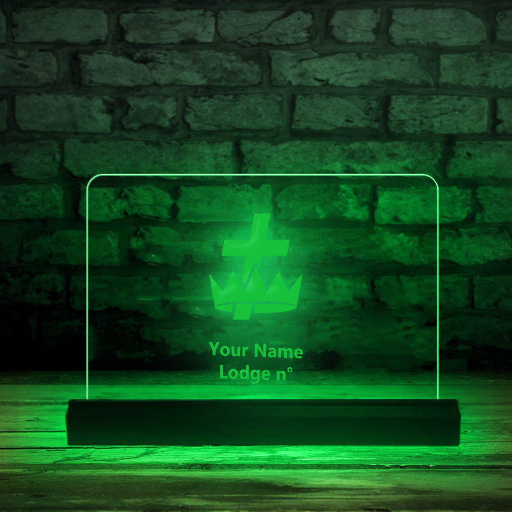 Knights Templar Commandery LED Sign - 3D Glowing light - Bricks Masons