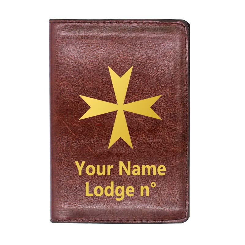 Order Of Malta Commandery Wallet - Black & Brown - Bricks Masons