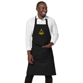 Past Master Blue Lodge Kitchen Apron - Various Organic Cotton Colors - Bricks Masons