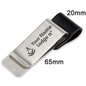 Past Master Blue Lodge Pen Holder - Black & Brown Leather - Bricks Masons