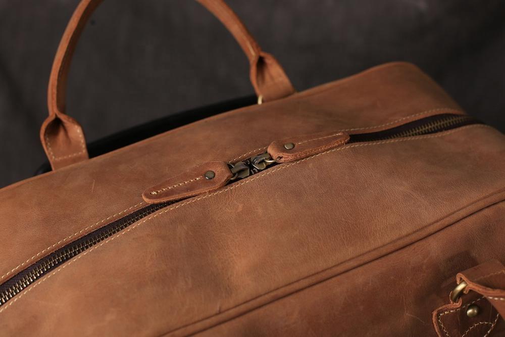 Past Master Blue Lodge Travel Bag - (Dark Brown/Camel) - Bricks Masons
