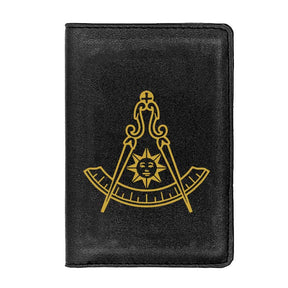 Past Master Blue Lodge California Regulation Wallet - Black & Brown - Bricks Masons