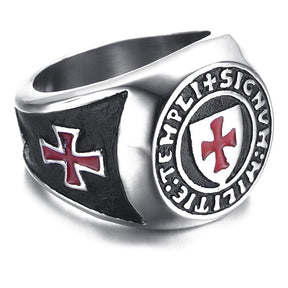 Knights Templar Templi Signum Militie Ring - Bricks Masons