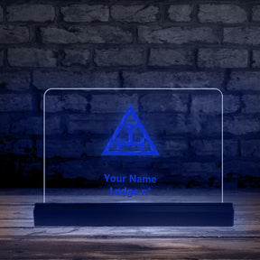 Royal Arch Chapter LED Sign - 3D Glowing light - Bricks Masons
