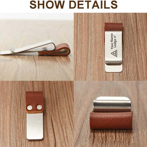 Royal Arch Chapter Pen Holder - Black & Brown Leather - Bricks Masons