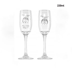 Shriners Champagne Flute - 2 Pieces Set - Bricks Masons