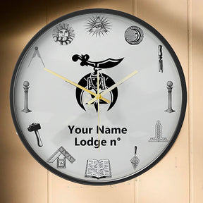 Shriners Clock - Frame with LED - Bricks Masons
