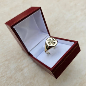 Knights Templar Commandery Ring - 18K Gold - Bricks Masons