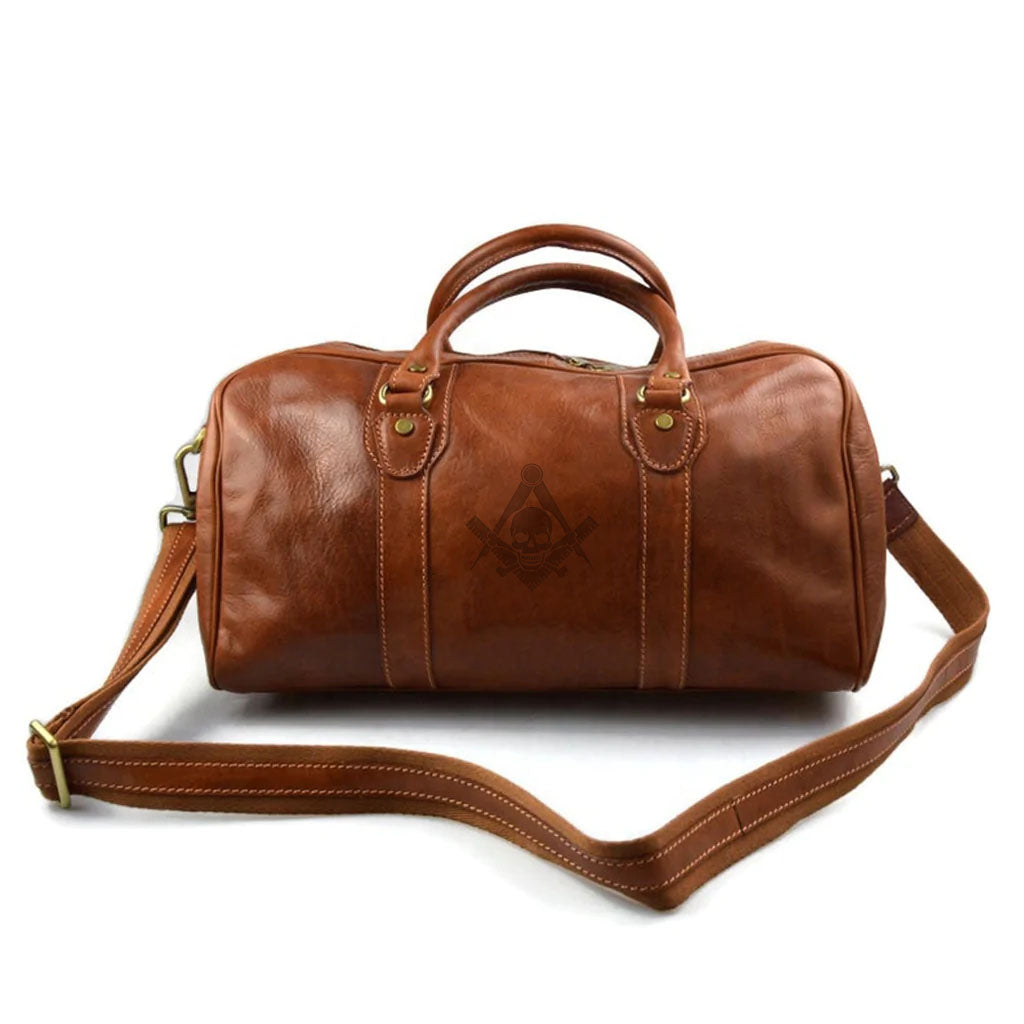 Widows Sons Travel Bag - Genuine Matte Brown Leather - Bricks Masons