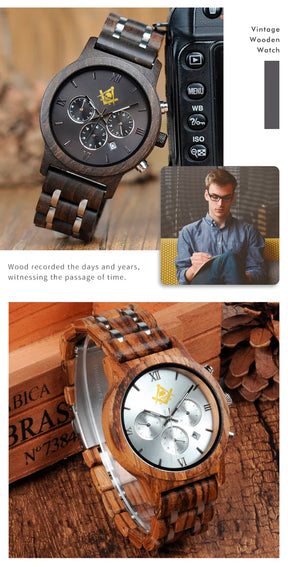 Widows Sons Wristwatch - Various Wood Colors - Bricks Masons